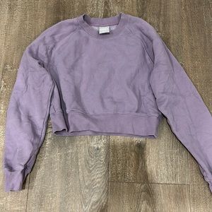 Purple Tna cropped sweatshirt